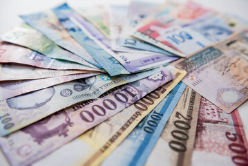 Paper money background of the different countries