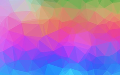 Obraz premium Light Multicolor, Rainbow vector shining triangular pattern.