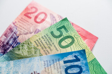 World money collection. Fragments of Swiss money