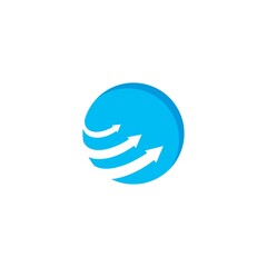 Fototapeta premium arrows Globe Business vector logo template icon illustration
