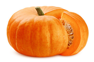 Pumpkin isolated on white background, clipping path, full depth of field