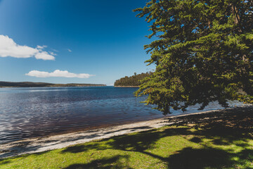 pristine beach landscape in Kettering in Tasmania, Australia near Peppermint Bay