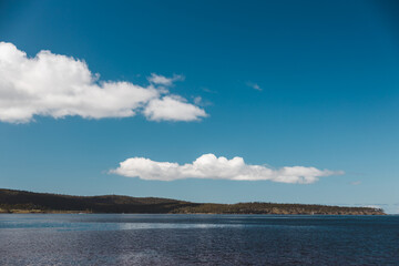 pristine beach landscape in Kettering in Tasmania, Australia near Peppermint Bay