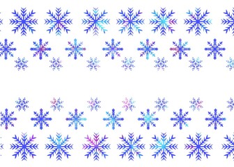Purple shiny snowflakes pattern  