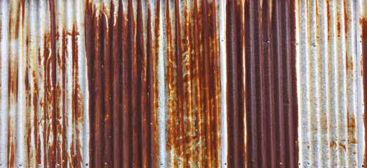 rusty galvanized metal sheet background and texture