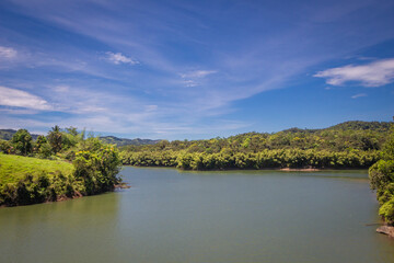 Landscape of the Guatape dam in Antioquia - Colombia