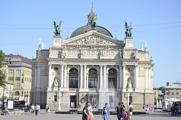 Naklejka premium square in the center