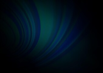 Dark BLUE vector blurred shine abstract template.