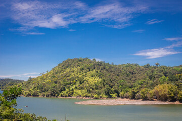 Landscape of the Guatape dam in Antioquia - Colombia