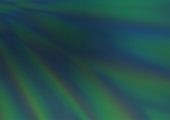 Dark Blue, Green vector blurred shine abstract template.