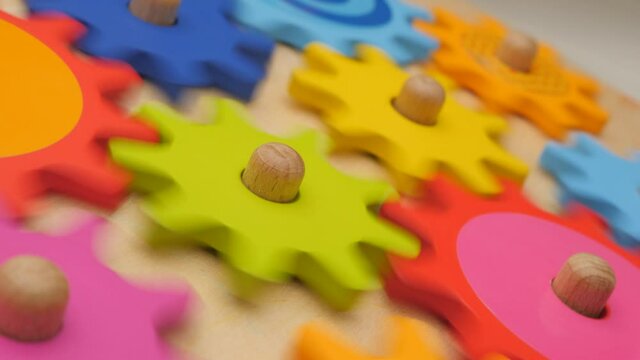 Team work concept. Gears and cogs moving around. Connection background. Business concept. Working together. Part and whole concept. Common goal concept. Simple mechanism. Membership background.
