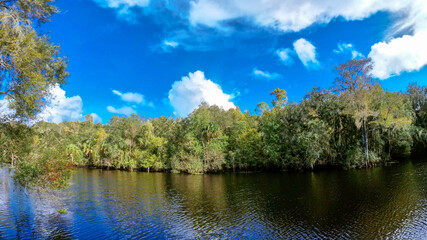 Obraz premium Fall of Hillsborough river at Tampa, Florida 