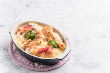 チキンのライスグラタン