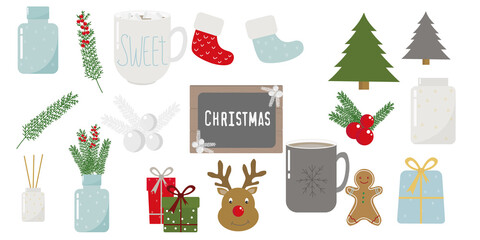 christmas icons set
