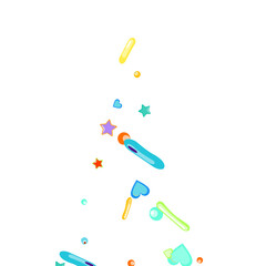 Sprinkles grainy. Cupcake donuts background.