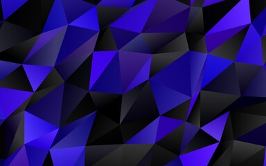 Fototapeta premium Dark Multicolor, Rainbow vector blurry triangle pattern.