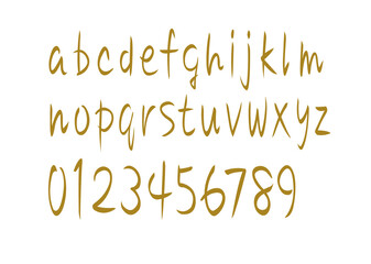 フォント アルファベット小文字・数字