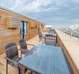 The terrace cafe on top floor