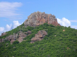 Peak of the Wichita Mountains at the Comanche County in Oklahoma.