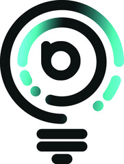 b Initial lightbulb logo concept vector. idea, solution, creative, innovative, inspiration icon