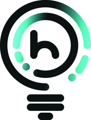 h Initial lightbulb logo concept vector. idea, solution, creative, innovative, inspiration icon