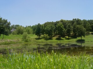 Relaxing lakeside at Chickasaw National Recreation Area in Davis, Oklahoma