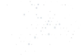 Light BLUE vector cover with circles, cubes.