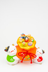 2021年干支の牛（丑、うし）年賀状素材