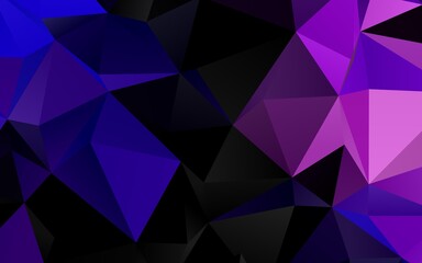 Dark Purple vector low poly layout.