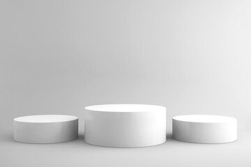 3d background for mock up podium for product presentation, white background, 3d rendering