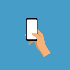 Hand holding smartphone