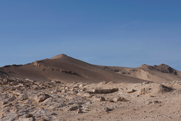 View of desert and Palmyra, Syria