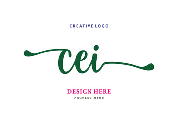 pharmacy logo composition of the letter CEI is simple, easy to understand, simple and authoritativePrint