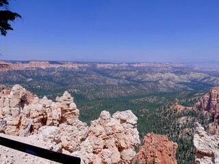 Parnoramic scenic view from the Rainbow Point at Bryce Canyon National Park in Utah.