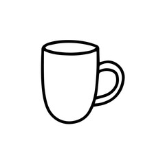Mug isolated on a white background. Doodle