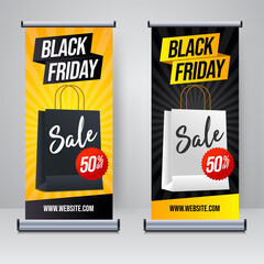 Black Friday Sale roll up or x banner template