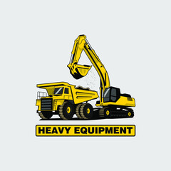 excavator and dump truck  © R the Gaok