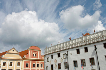 Fototapeta na wymiar Old Town Square in Cesky Krumlov, Czech Republic