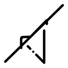 Pixel perfect mute sound speaker notification line icon