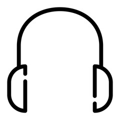 Pixel perfect headphone music audio listening line icon