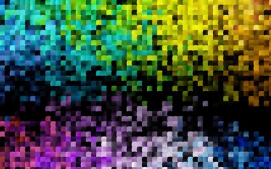 Dark Multicolor, Rainbow vector cover in polygonal style.