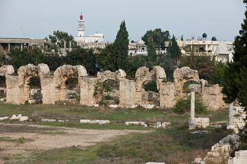 Al Mina archaeological site in Tyre, Lebanon