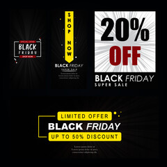Obraz premium Black Friday. Sale and discounts banners.