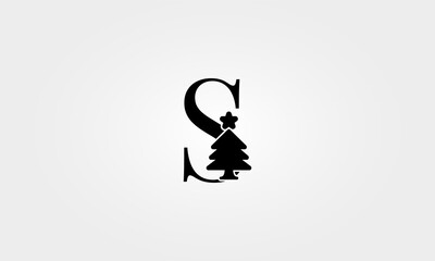 christmas tree letter s
