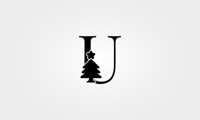 christmas tree letter u