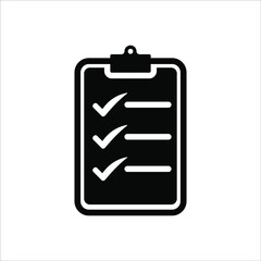 Clipboard icon on a white background