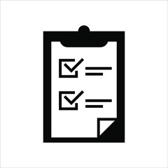 Clipboard icon on a white background