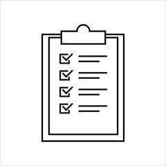 Clipboard icon on a white background