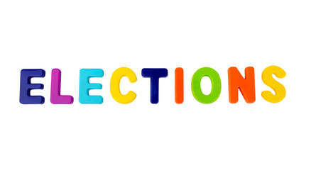 Text ELECTIONS on a white background.