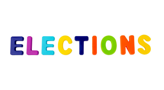 Text ELECTIONS on a white background.